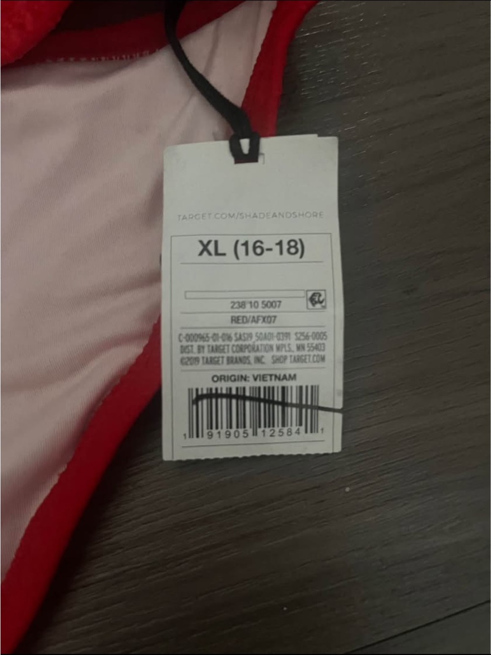 Target Red Textured Two-Piece Bikini Set - Picture 4 of 4